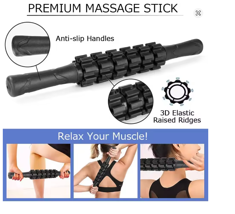 33cm Classic Wolf shaped Yoga Column Massage Stick Fascia Ball Set Hollow foam Axis Pilates Yoga Axis