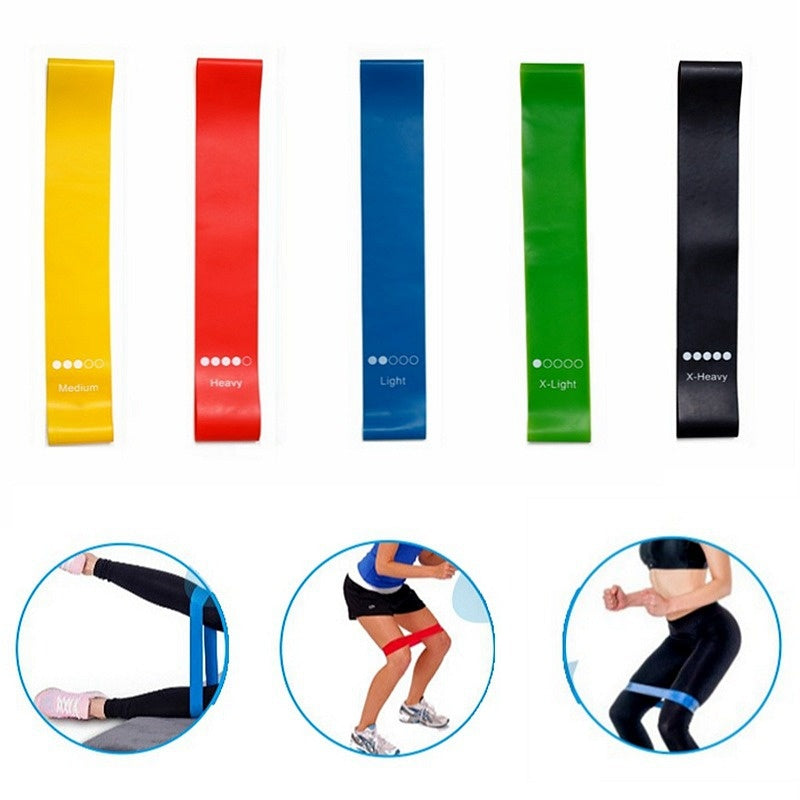 Five-Piece TPE Resistance Bands for Squats, Butt Lifting, Leg and Arm Training, Body Shaping, Yoga Elastic Loop Bands