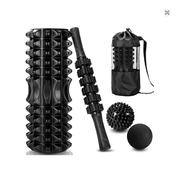 33cm Classic Wolf shaped Yoga Column Massage Stick Fascia Ball Set Hollow foam Axis Pilates Yoga Axis