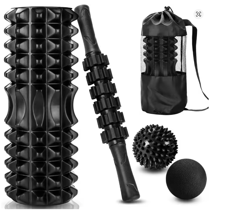 33cm Classic Wolf shaped Yoga Column Massage Stick Fascia Ball Set Hollow foam Axis Pilates Yoga Axis