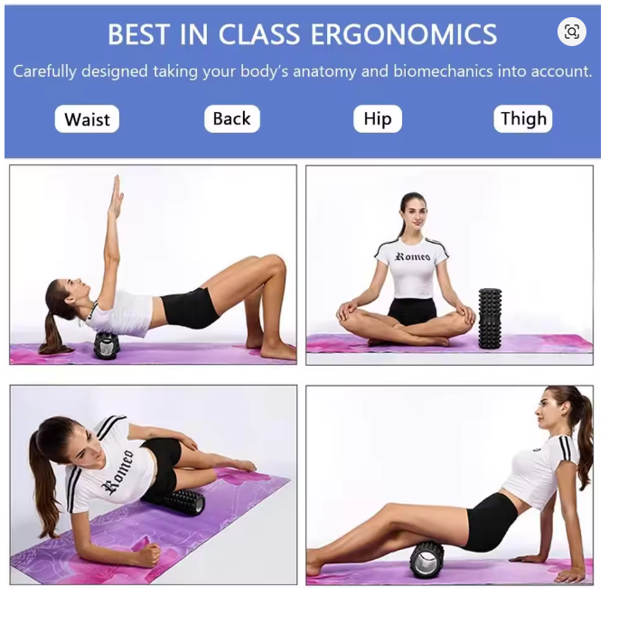 33cm Classic Wolf shaped Yoga Column Massage Stick Fascia Ball Set Hollow foam Axis Pilates Yoga Axis